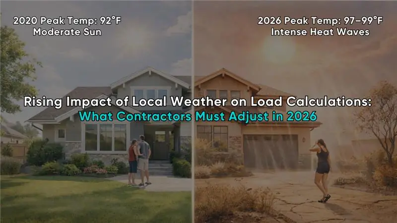 local weather extremes impact on HVAC load calculations